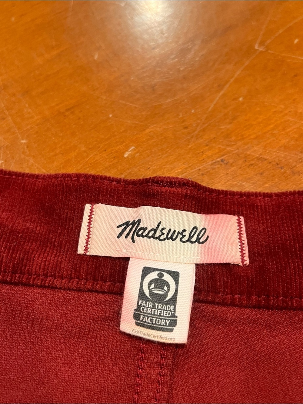 Madewell Women’s Superwide-Leg Pant Burgundy Corduroy 28 - Picture 11 of 16